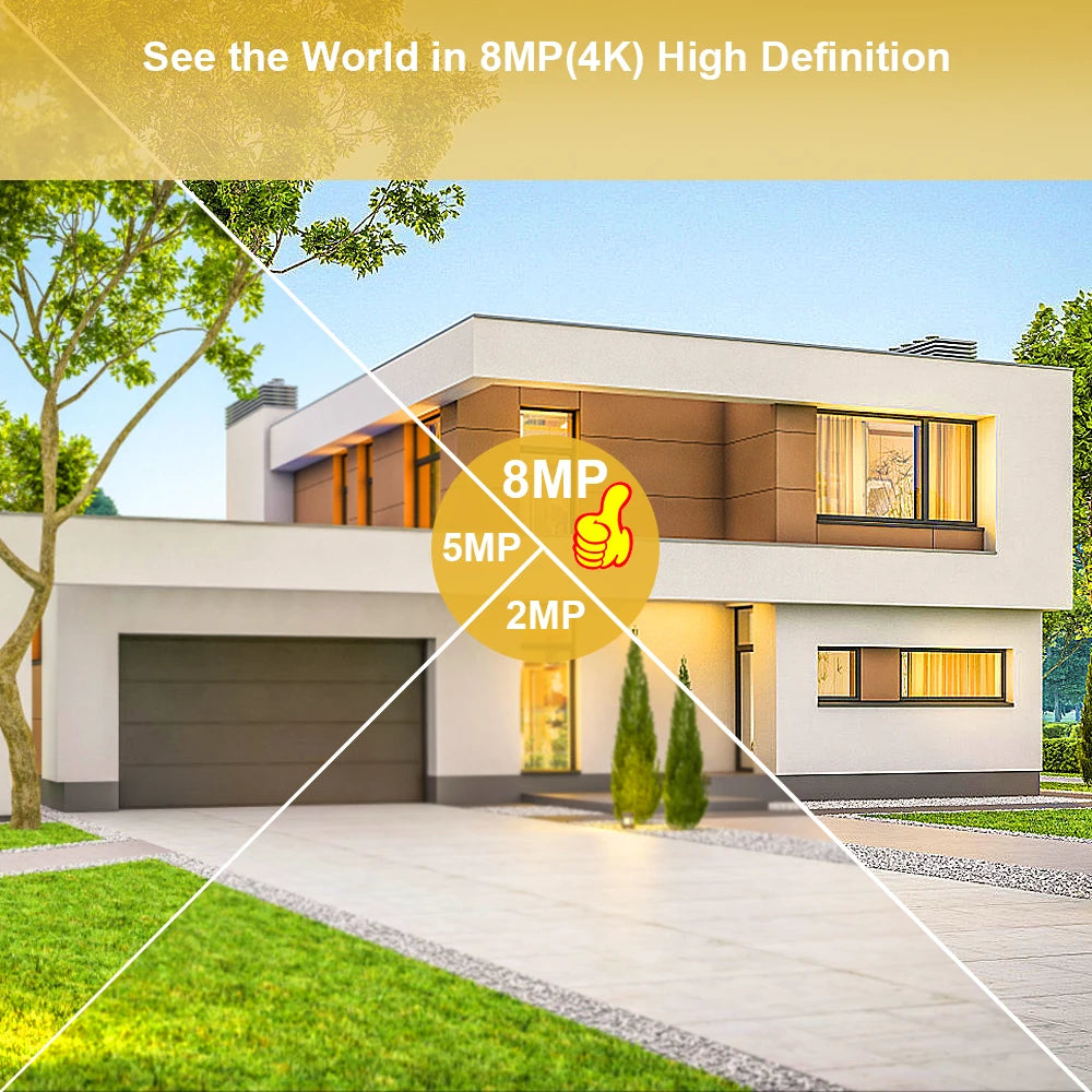 8MP 4K Wireless Outdoor PTZ Security Camera