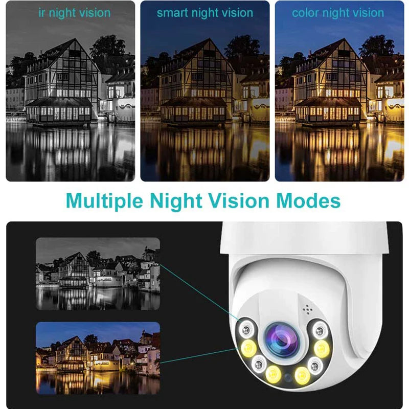 8MP 4K Wireless Outdoor PTZ Security Camera