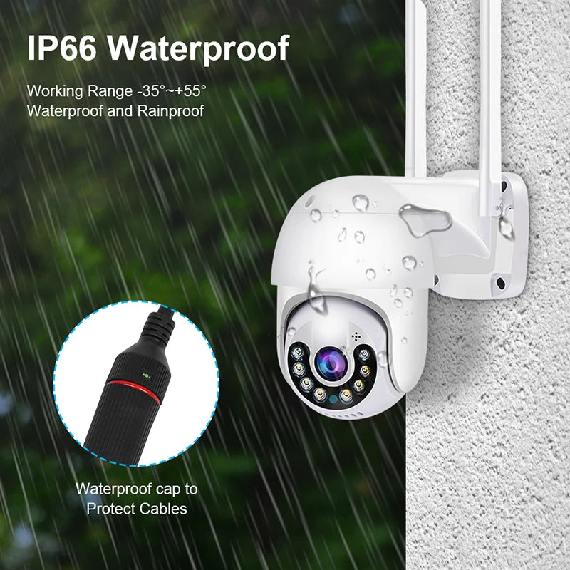 8MP 4K Wireless Outdoor PTZ Security Camera