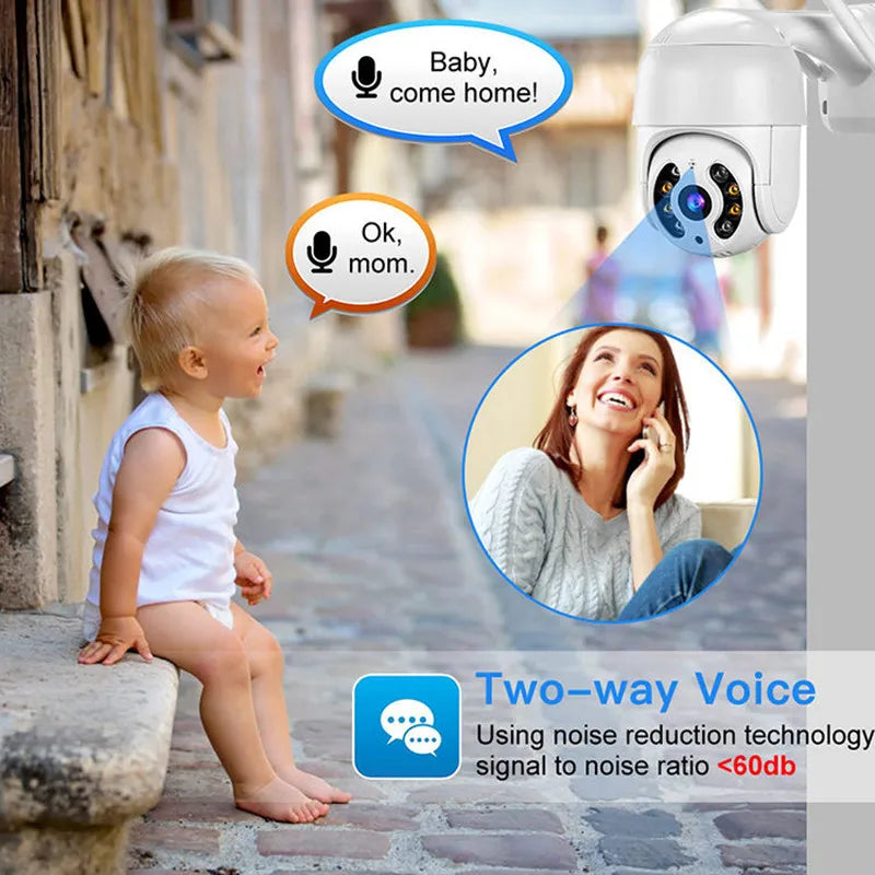 8MP 4K Wireless Outdoor PTZ Security Camera