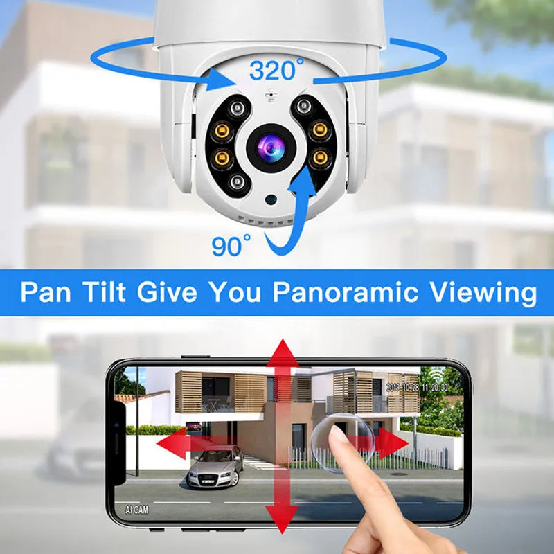 8MP 4K Wireless Outdoor PTZ Security Camera