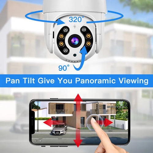 8MP 4K Wireless Outdoor PTZ Security Camera