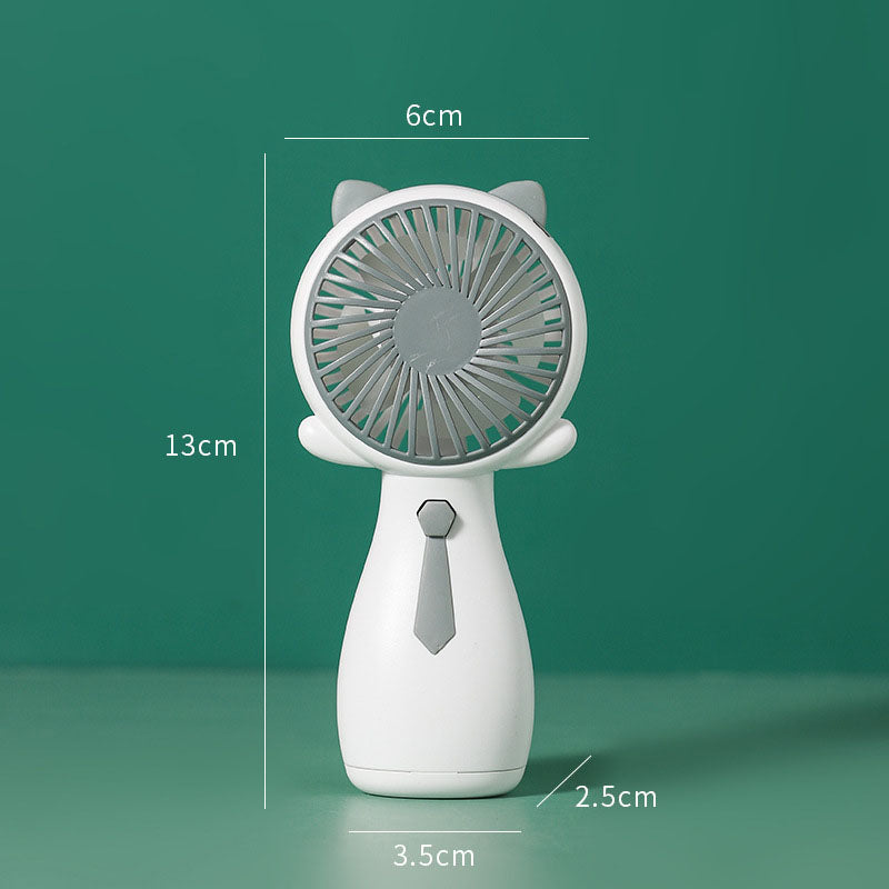 KingStyle Cute Antler Handheld Mini Fan — Rechargeable Portable Cooling Fan