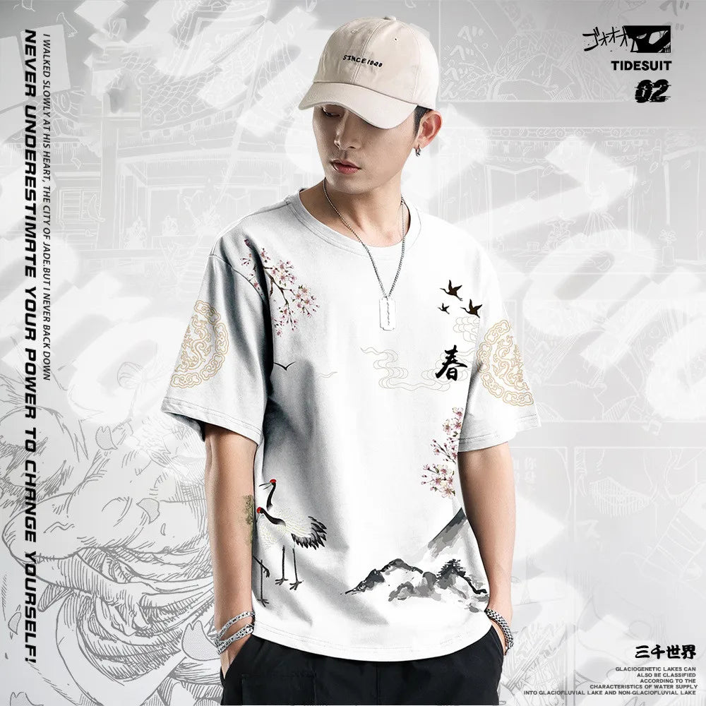 KingStyle Ukiyo Print Streetwear Tee