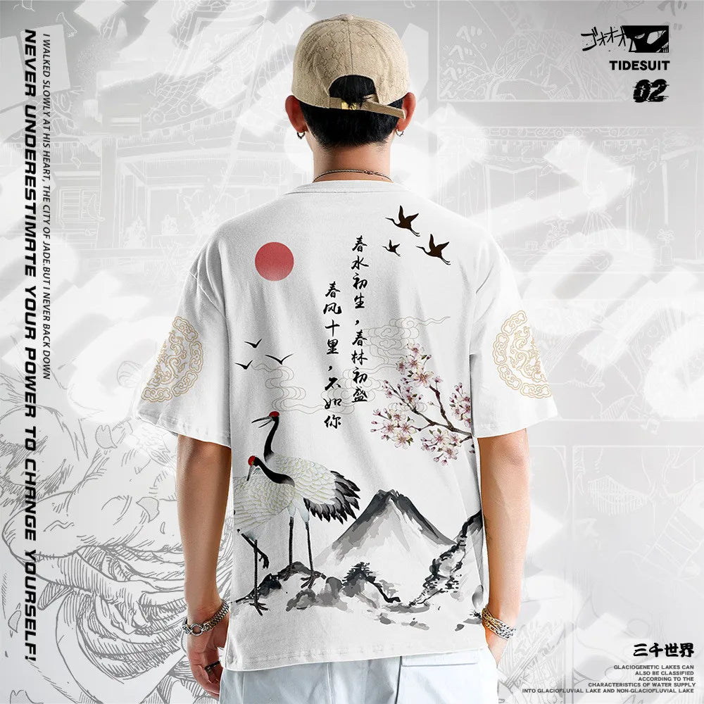 KingStyle Ukiyo Print Streetwear Tee