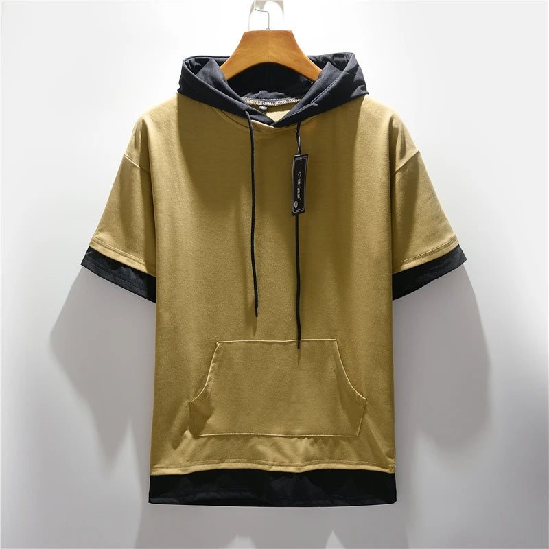 T Shirt Men Summer Casual  Short Sleeve Hoodie Streetwear Top Tees Blouse Casual Men T Shirt Hip Hop Men t-shirts camisas hombre
