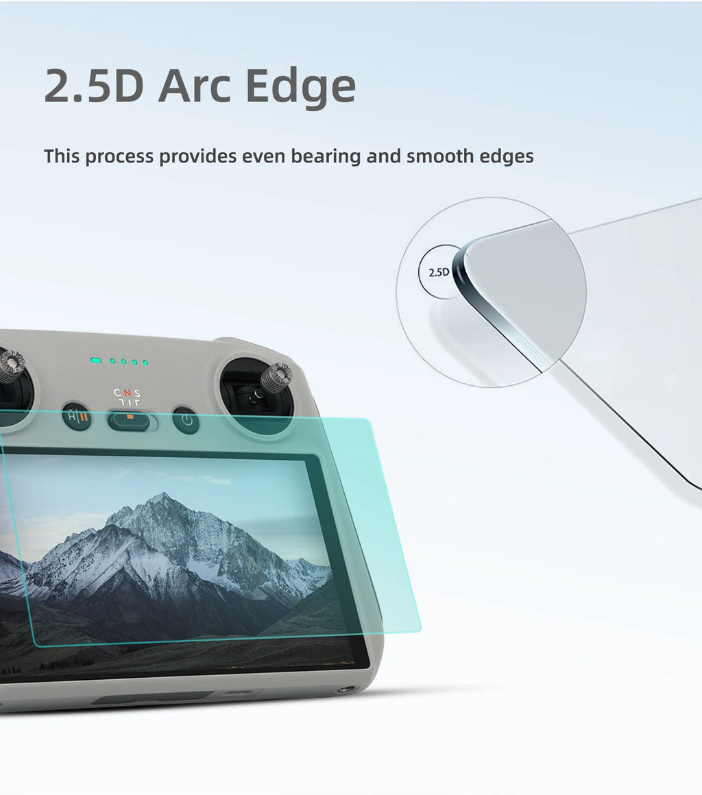KingStyle DJI Mini 3 / 4 / 5 Pro RC Screen Protector — 9H HD Tempered Glass