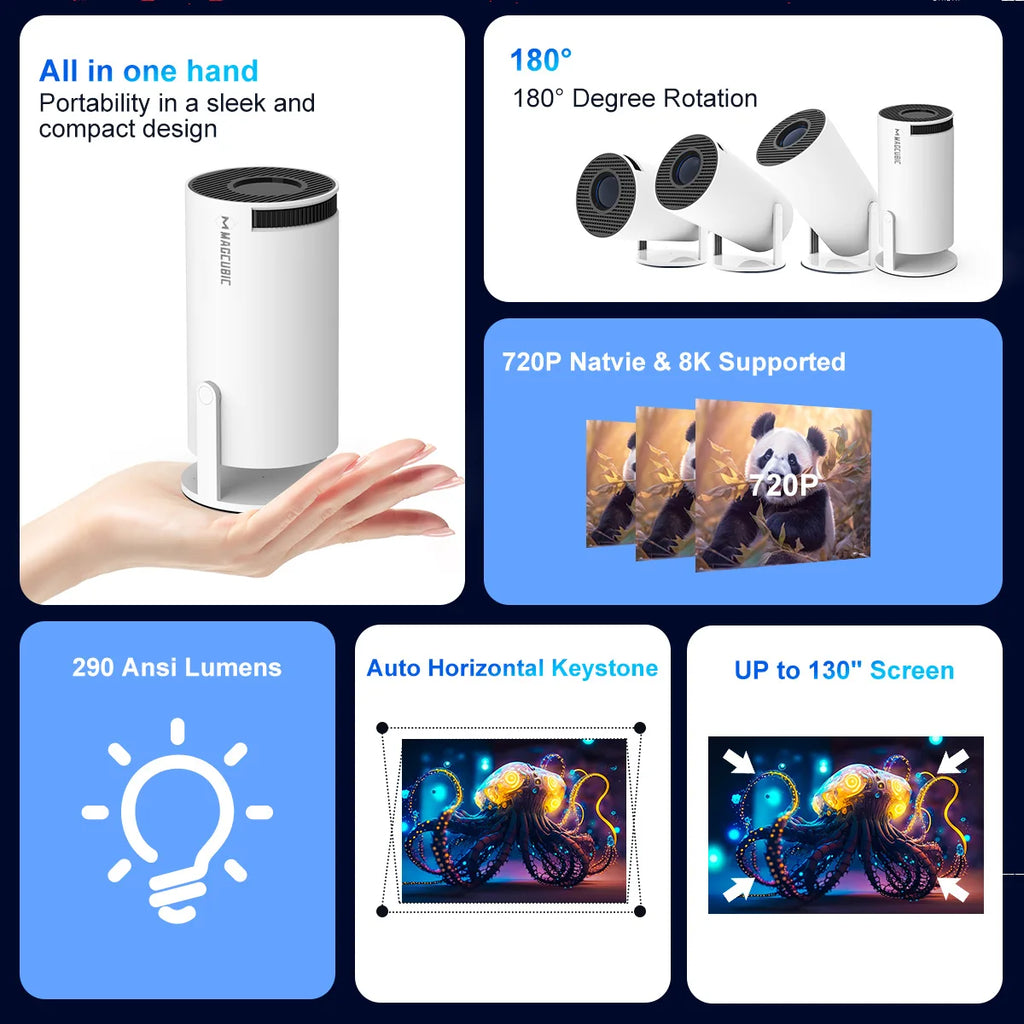 MAGCUBIC HY300 Pro Smart Mini Projector
