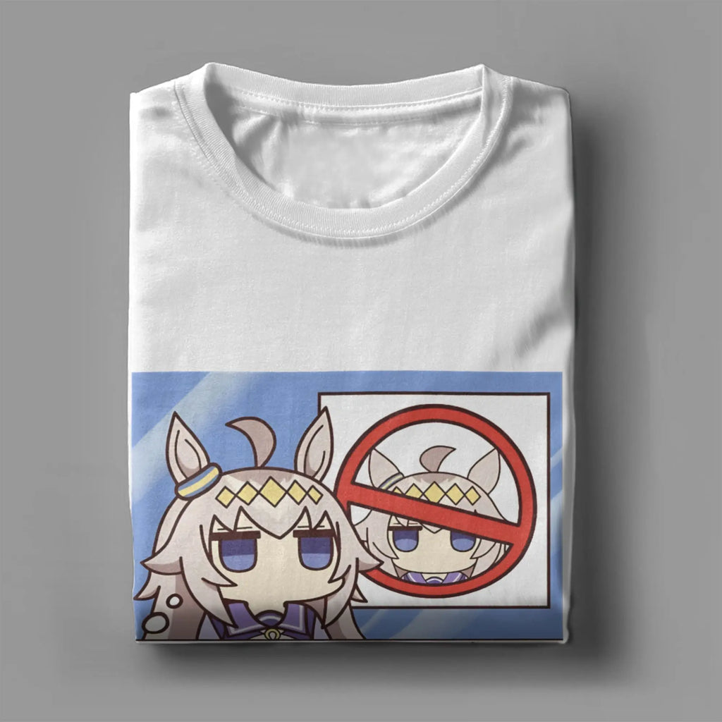 Streetwear T-Shirt Summer Oguri Cap Hip Hop T Shirts Uma Musume Cotton Tshirt for Men Y2K Casual Short Sleeve Top Tees