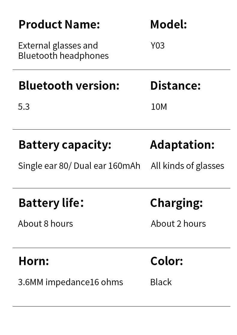 Bluetooth Air Conduction Glasses Headphones