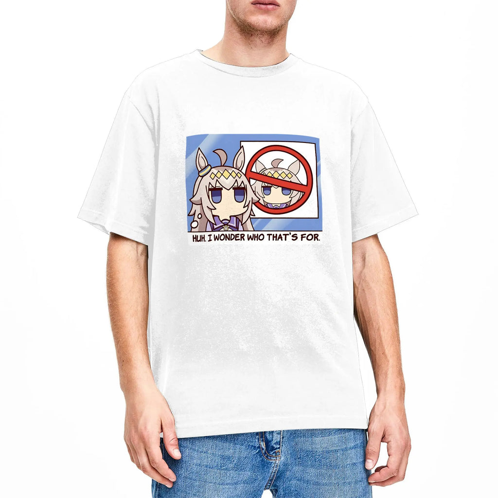Streetwear T-Shirt Summer Oguri Cap Hip Hop T Shirts Uma Musume Cotton Tshirt for Men Y2K Casual Short Sleeve Top Tees