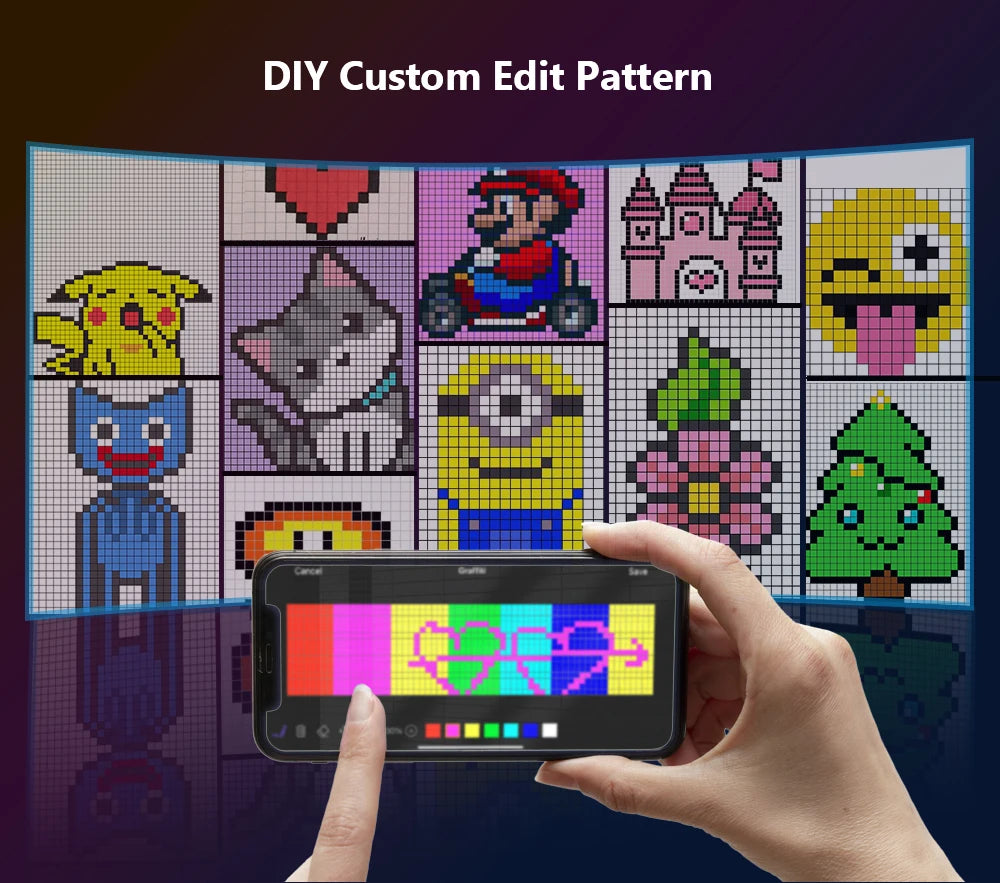 Bluetooth Programmable LED Matrix Pixel Display Panel