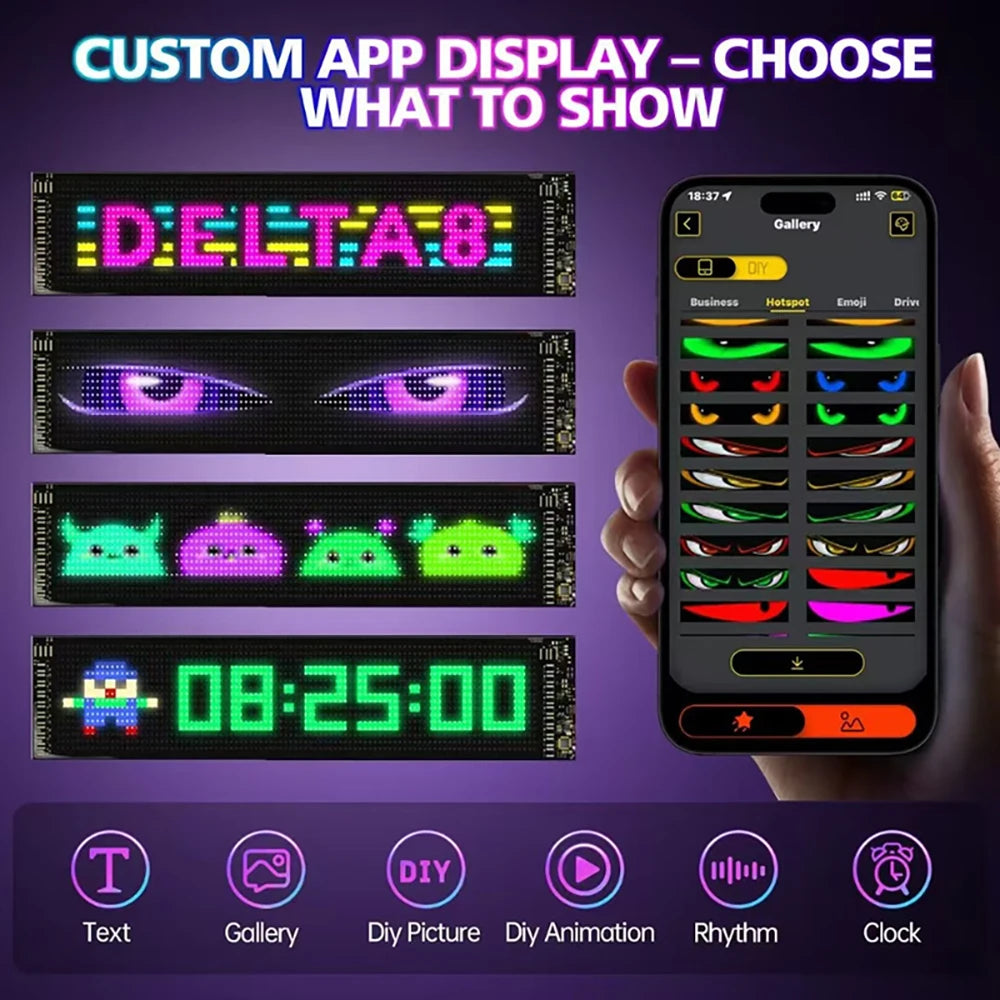 Bluetooth Programmable LED Matrix Pixel Display Panel