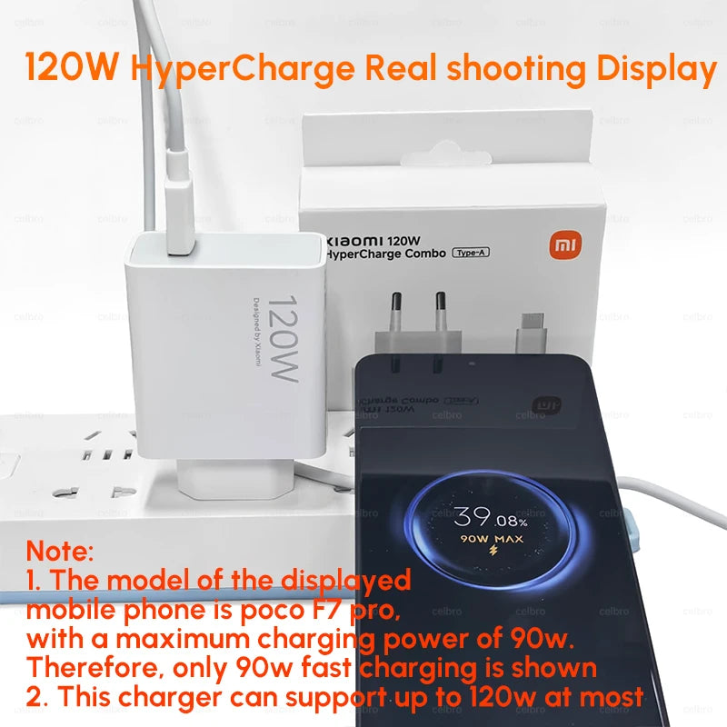 Xiaomi 120W Turbo Fast Charger Set