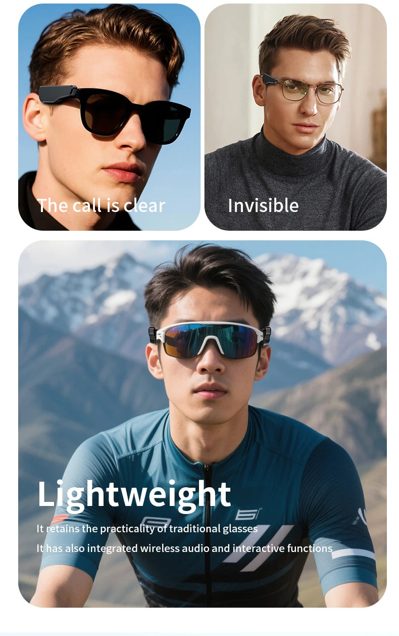 Bluetooth Air Conduction Glasses Headphones