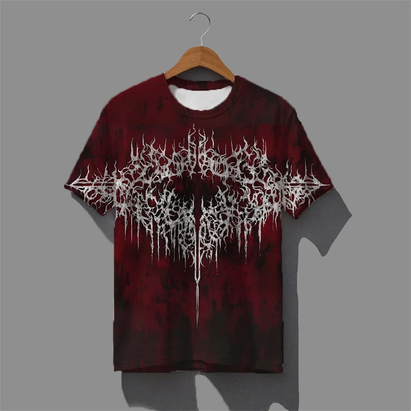 Fashion Hip Hop Street Style T Shirts For Men Summer Trendy Short Sleeve 3D Printed T-shirts Cool Oversized Streetwear Tees Tops