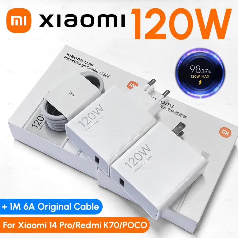 Xiaomi 120W Turbo Fast Charger Set