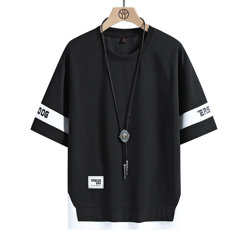 2026 Summer Hip Hop Loose Tshirts Mens Streetwear T-Shirts Casual Classic Short Sleeves Black White Tshirt Tees Oversize 5Xl