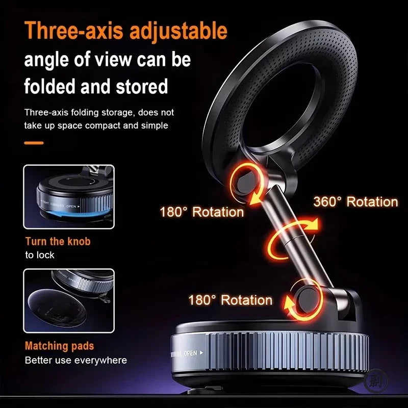 360° Magnetic Car Phone Holder with Strong Suction