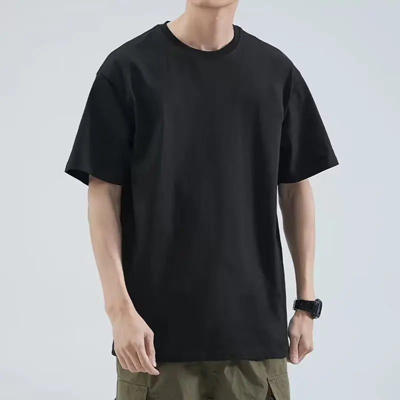 Men's T Shirt Summer Casual Short Sleeve T-Shirts Streetwear Oversized Loose Crew Neck Half Sleeve Tops Trendy Basic Tee