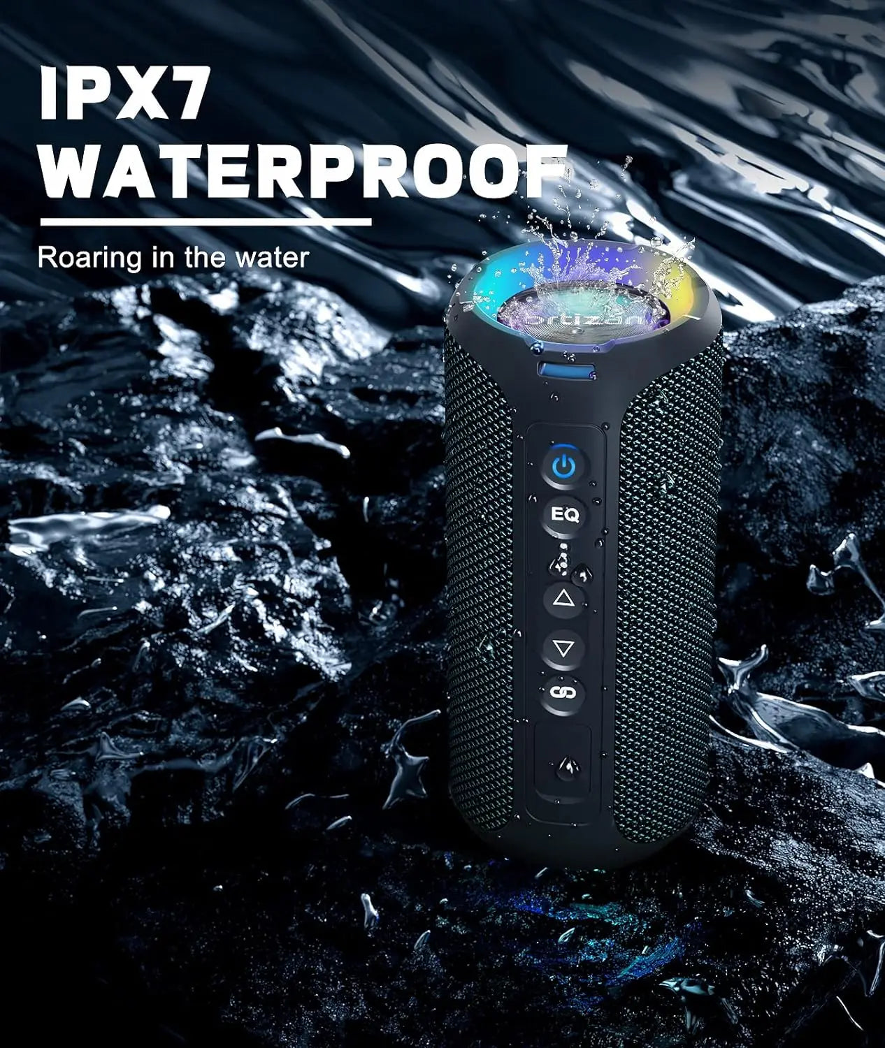 Ortizan 40W Portable Bluetooth Speaker IPX7 Waterproof