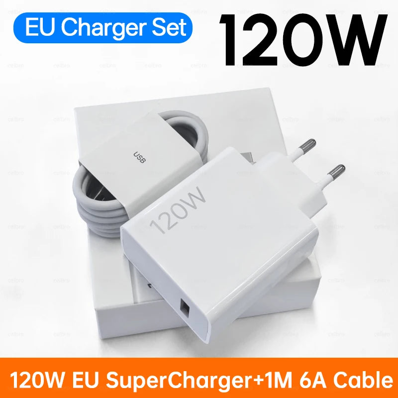 Xiaomi 120W Turbo Fast Charger Set