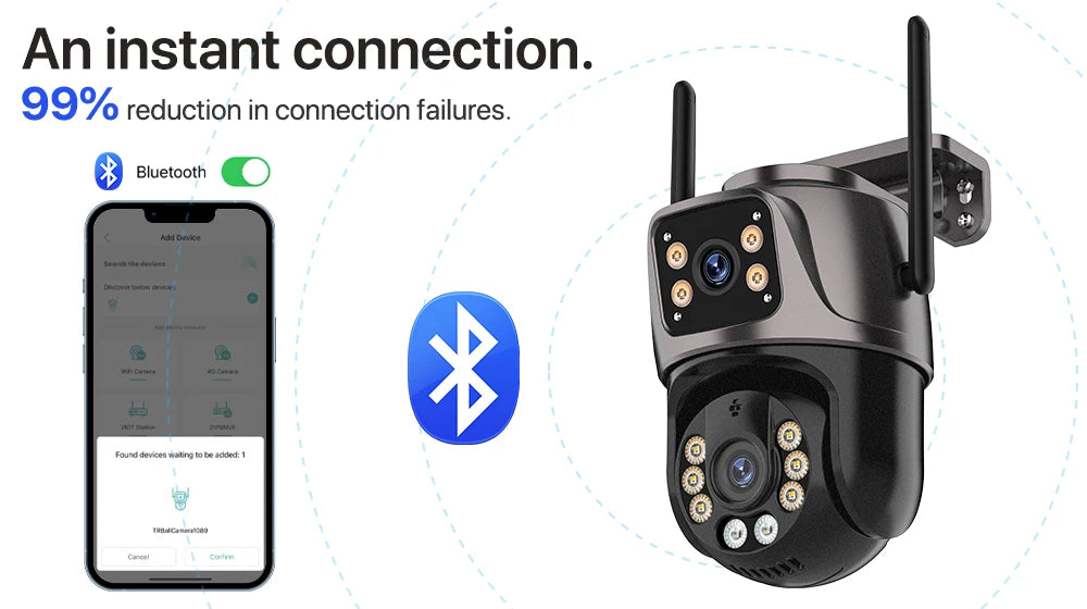 4K 8MP Outdoor WiFi PTZ Security Camera
