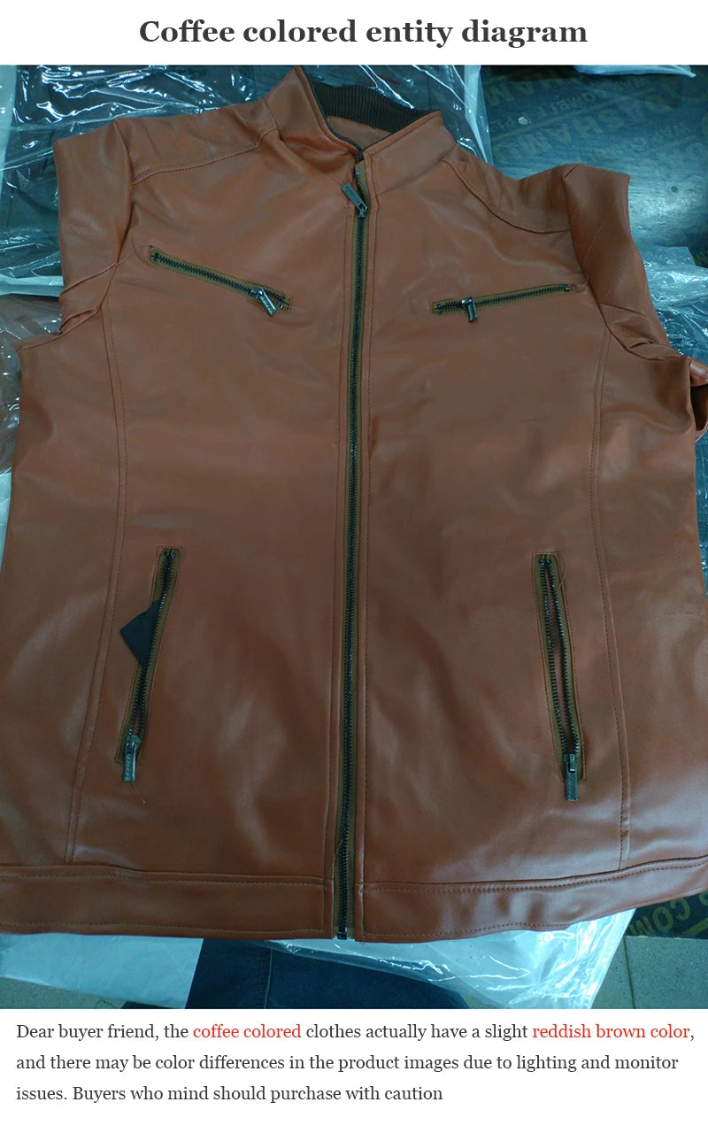 KingStyle Men's Motorcycle PU Leather Jacket