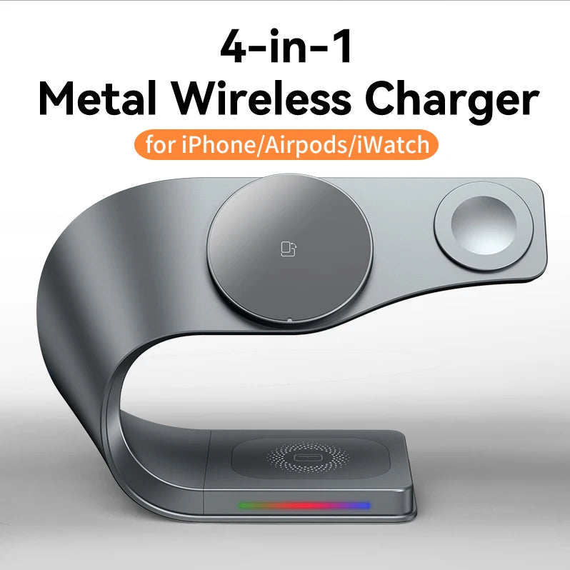 4-in-1 Magnetic Wireless Charging Stand for iPhone