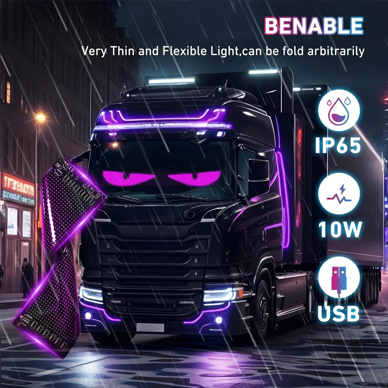 Dynamic Devil Eyes Programmable LED Car Display