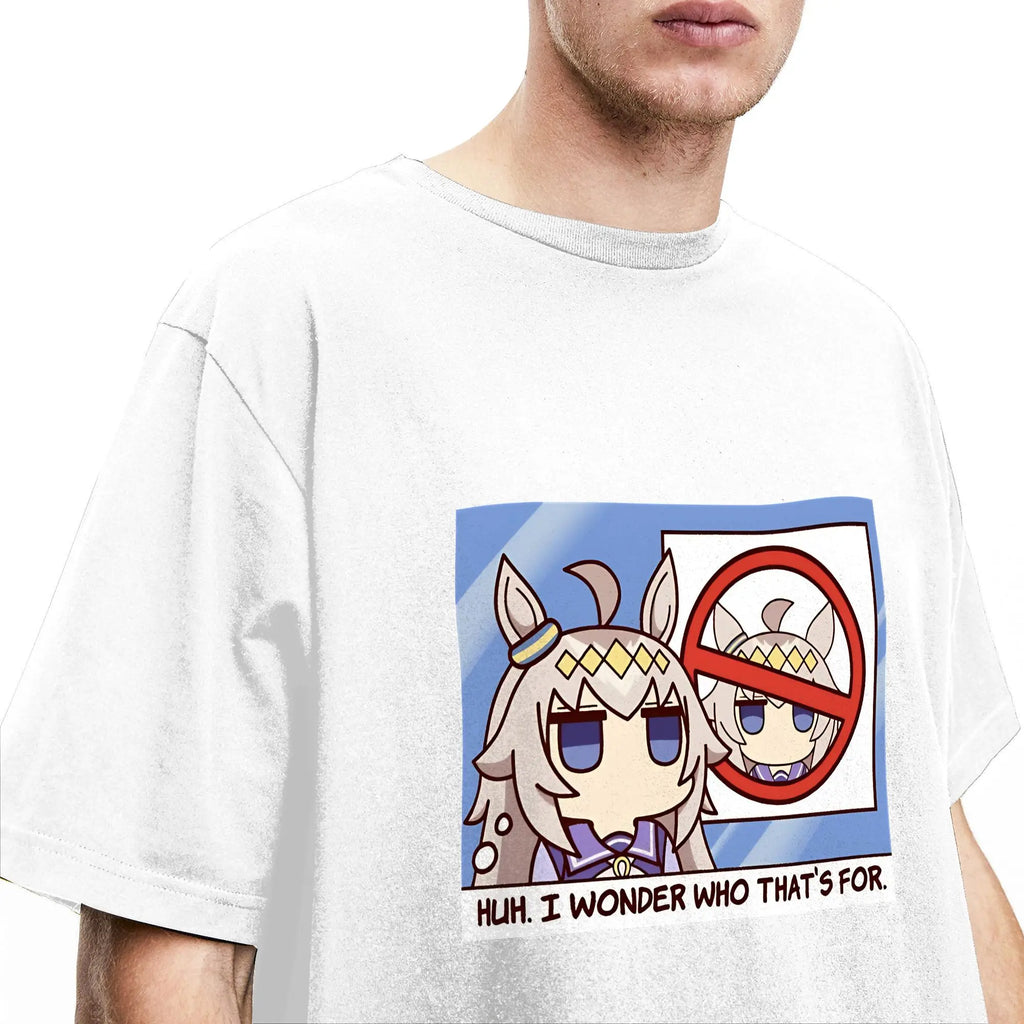 Streetwear T-Shirt Summer Oguri Cap Hip Hop T Shirts Uma Musume Cotton Tshirt for Men Y2K Casual Short Sleeve Top Tees