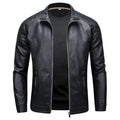 KingStyle Men's Korean Slim Leather Jacket