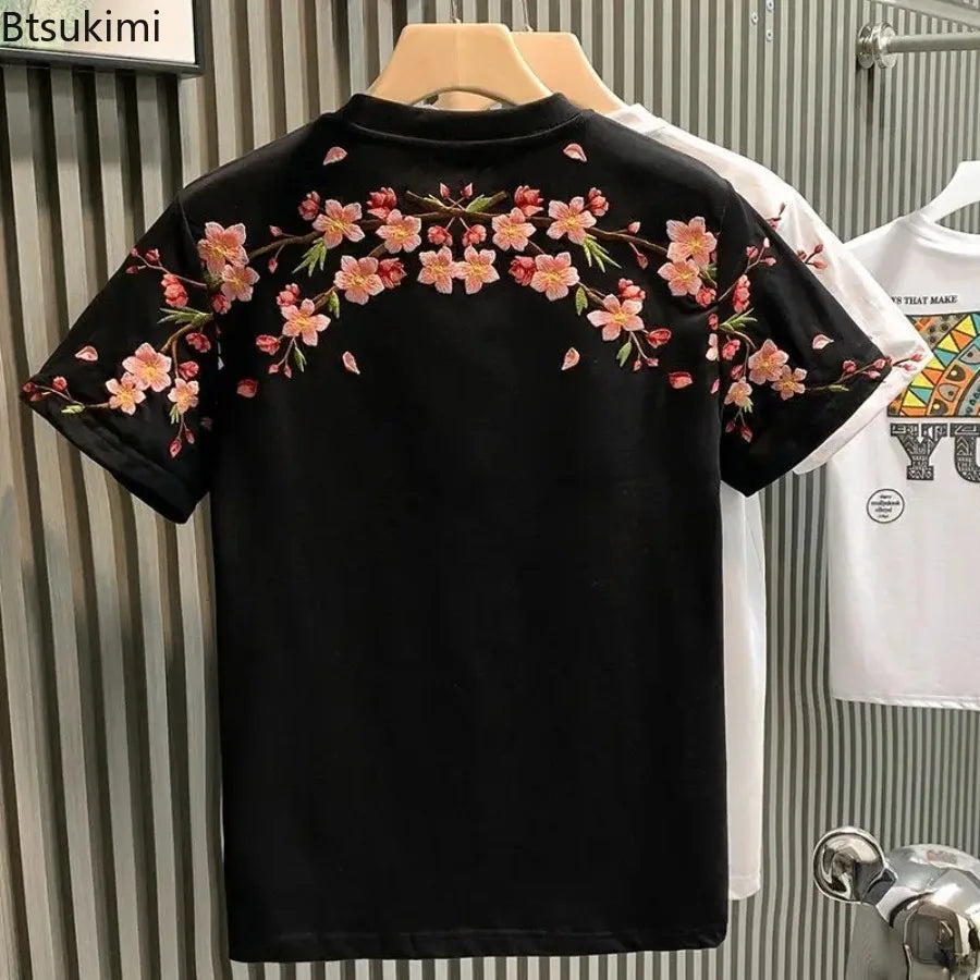 KingStyle Embroidered Flower Tee