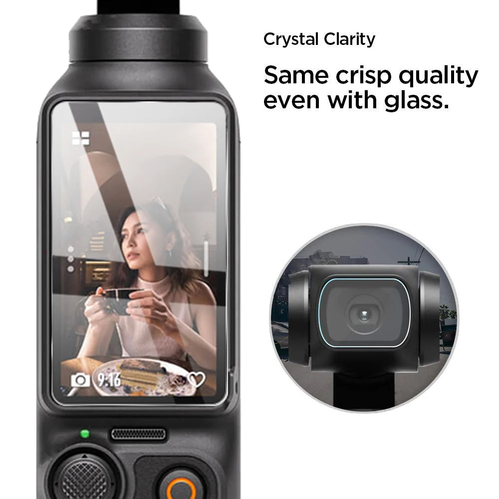 KingStyle DJI OSMO Pocket 3 Screen & Lens Protector — HD Tempered Glass