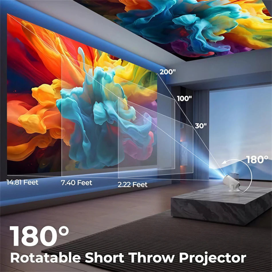 HY300 Smart Portable Mini Projector with Android 11
