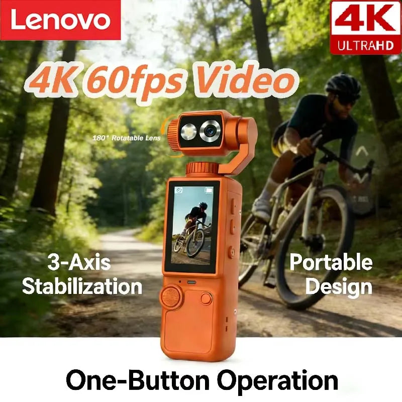 Lenovo 4K WiFi Wearable Sports Camera