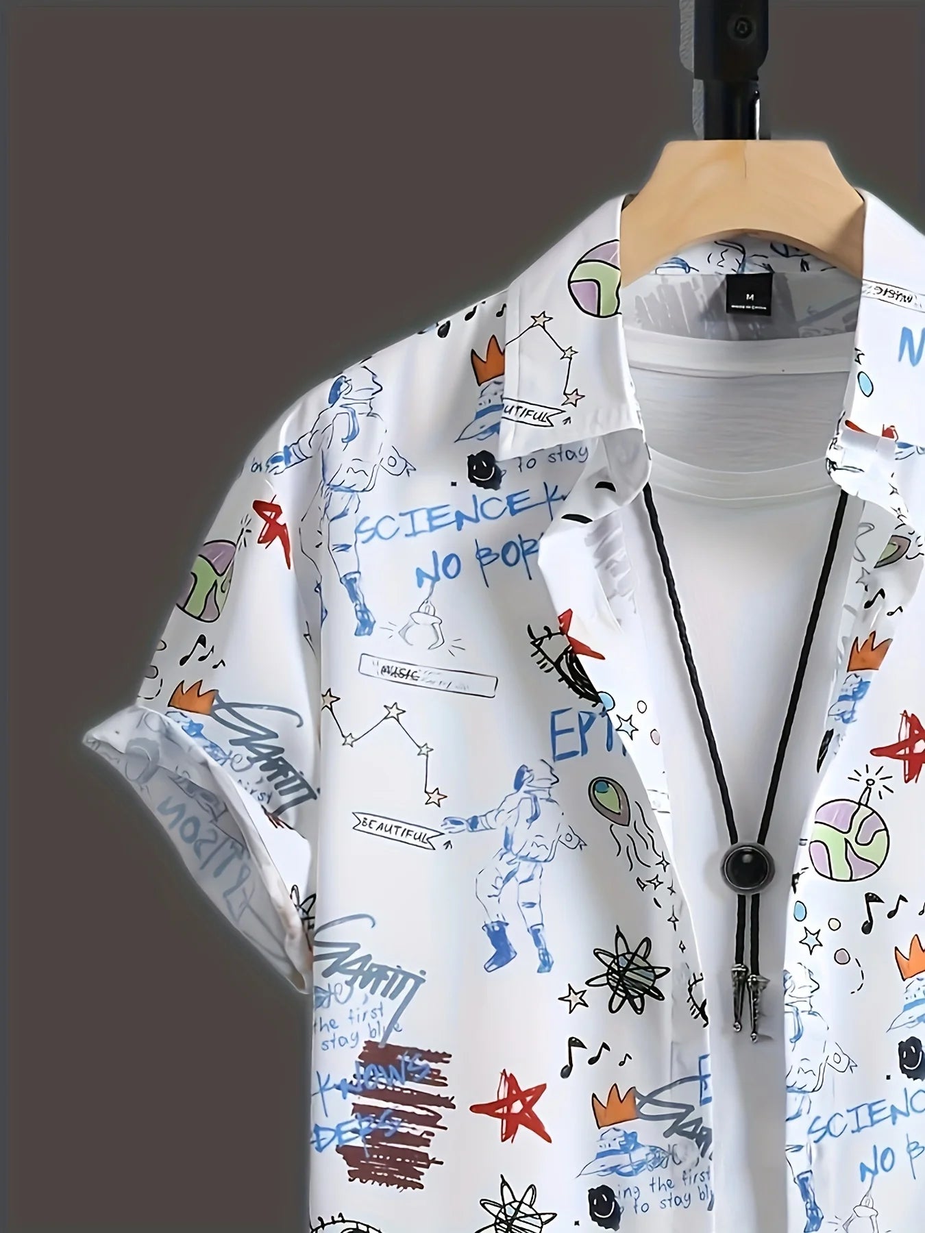 2026 Summer New Style Men's Shirt - Street Casual Fashion Comfortable Soft Breathable Lightweight 3D Graffiti Pattern Print