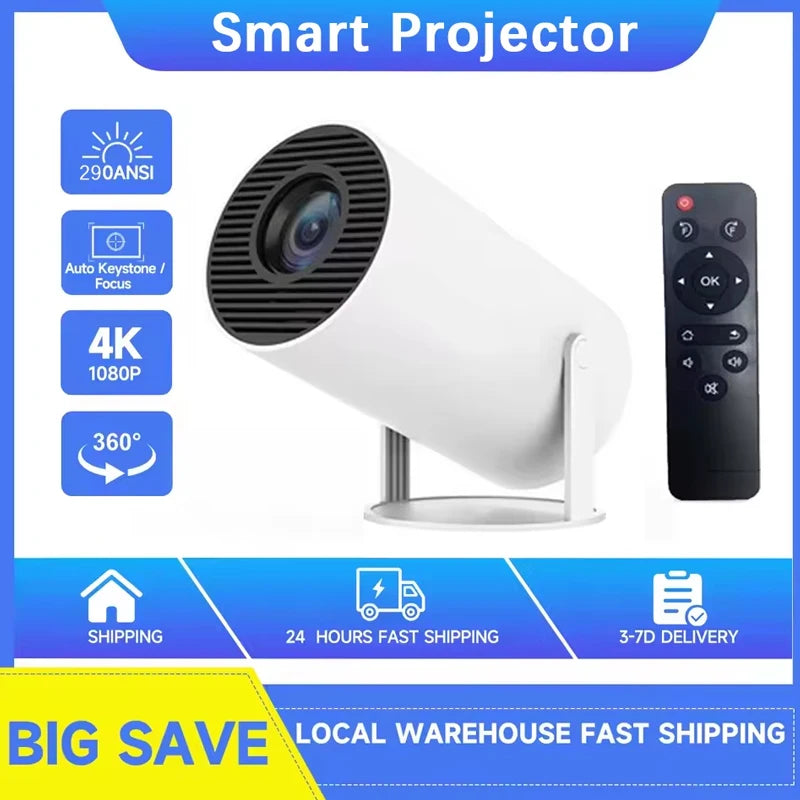 HY300 Smart Portable Mini Projector with Android 11