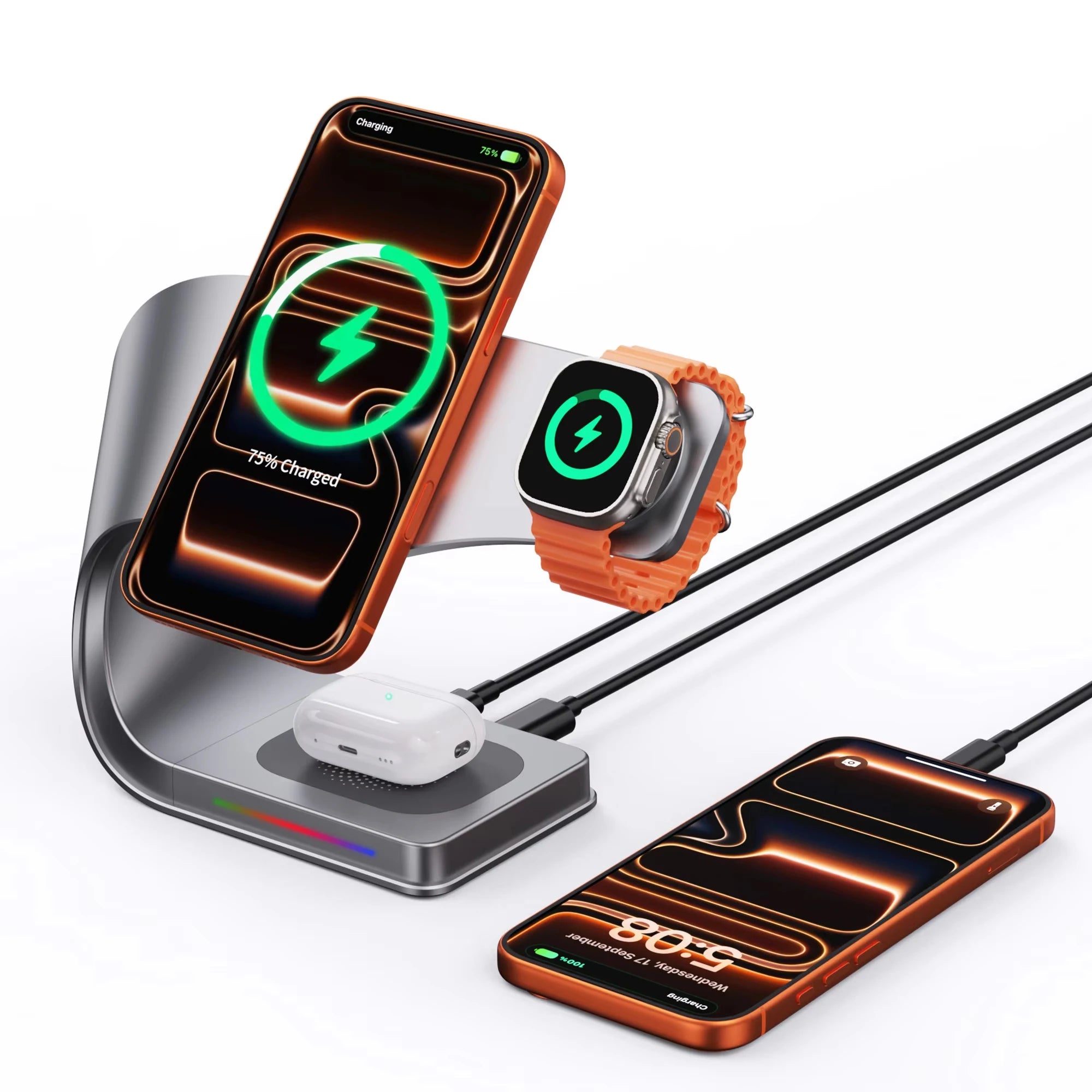 4-in-1 Magnetic Wireless Charging Stand for iPhone