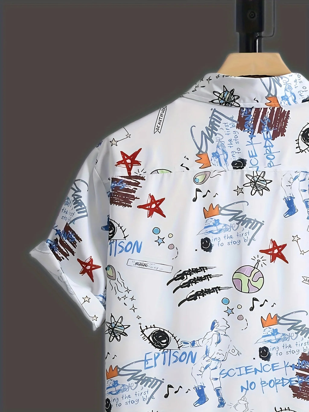 2026 Summer New Style Men's Shirt - Street Casual Fashion Comfortable Soft Breathable Lightweight 3D Graffiti Pattern Print