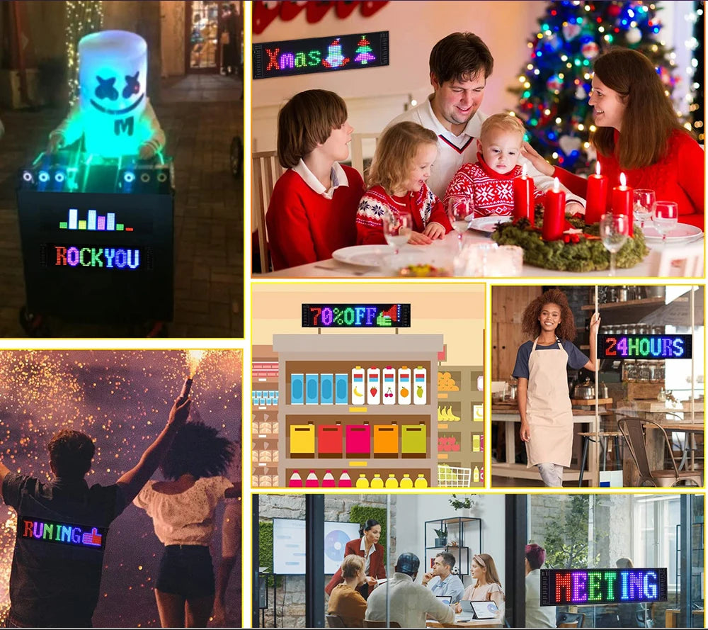 Bluetooth Programmable LED Matrix Pixel Display Panel