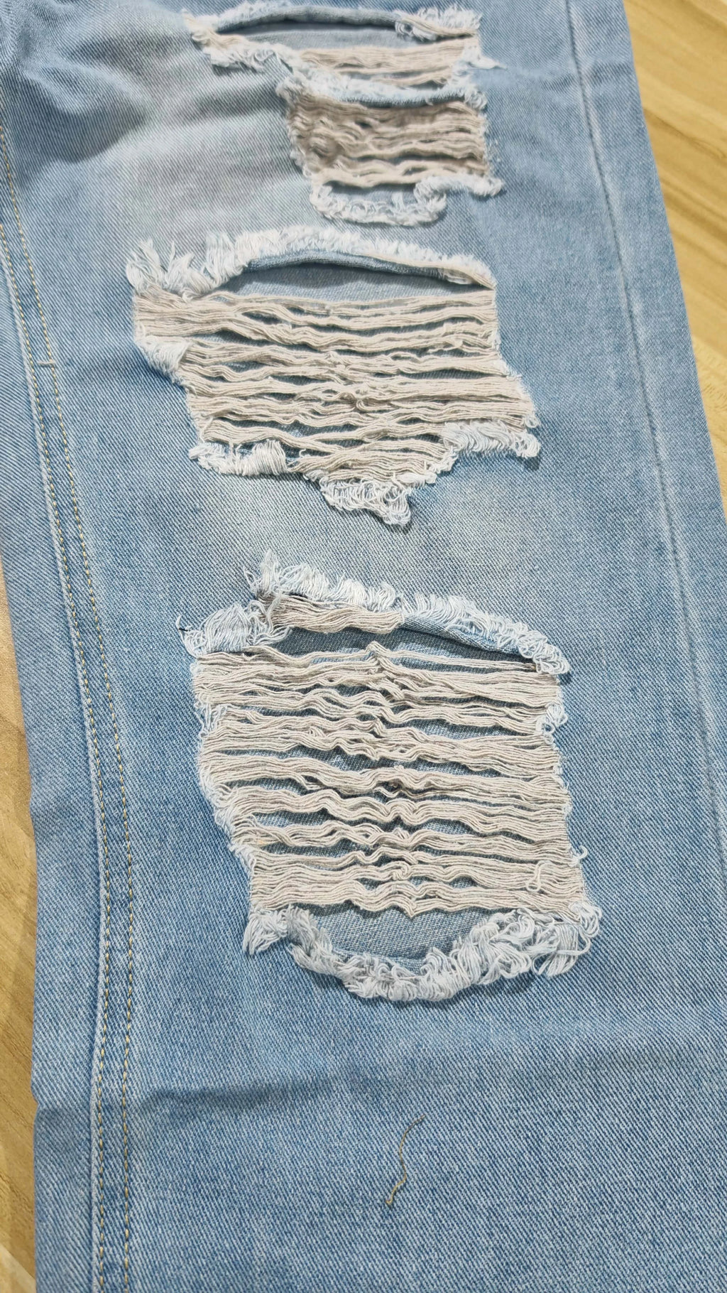 Men's Ripped Non-Stretch Jeans - Distressed Streetwear Loose Fit Denim, Hip-hop Style Regular Length All-Season Comfort