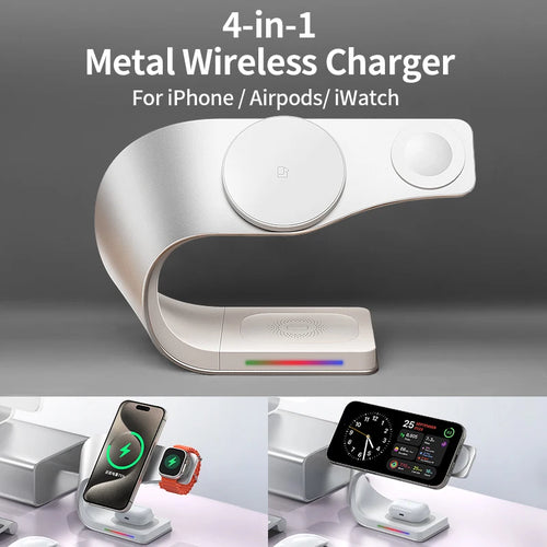 4-in-1 Magnetic Wireless Charging Stand for iPhone