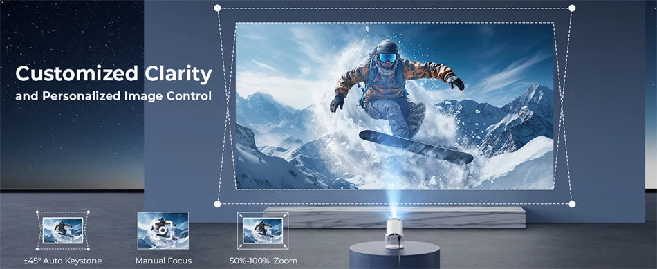 HY300 Smart Portable Mini Projector with Android 11
