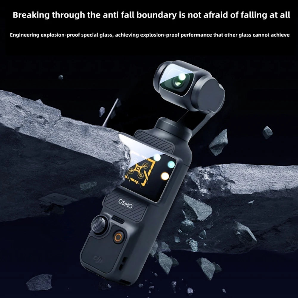 KingStyle DJI OSMO Pocket 3 Screen & Lens Protector — HD Tempered Glass