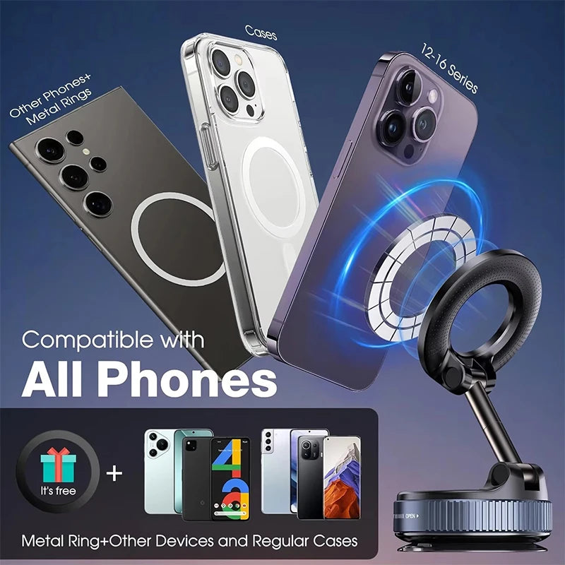 Foldable MagSafe Magnetic Phone Holder for Car & Desk