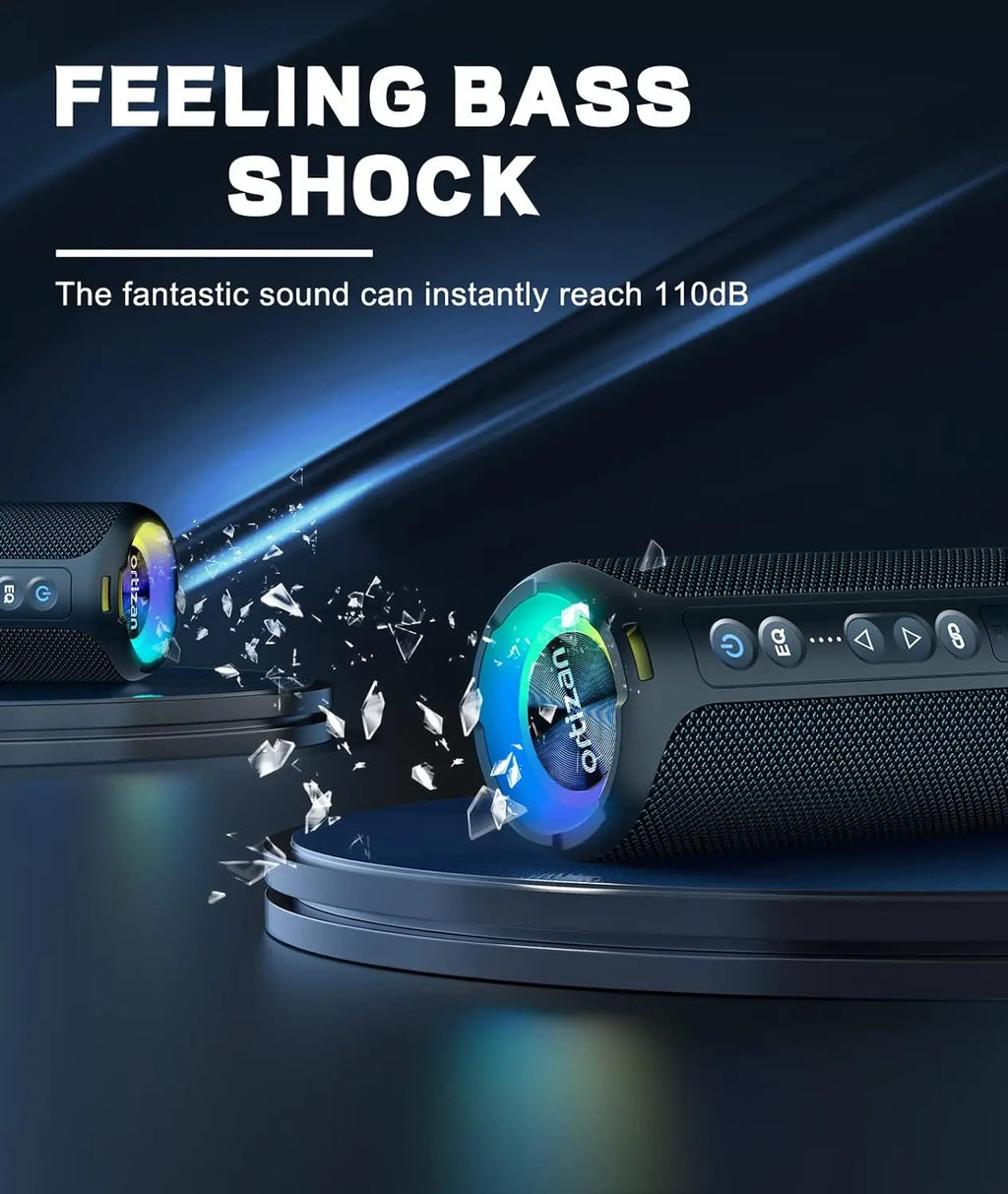 Ortizan 40W Portable Bluetooth Speaker IPX7 Waterproof