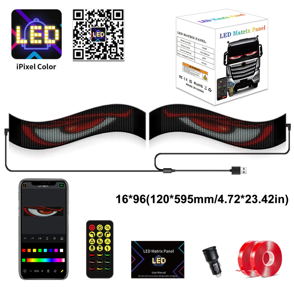 Dynamic Devil Eyes Programmable LED Car Display