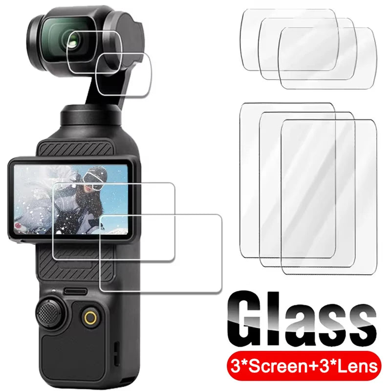 KingStyle DJI OSMO Pocket 3 Screen & Lens Protector — HD Tempered Glass
