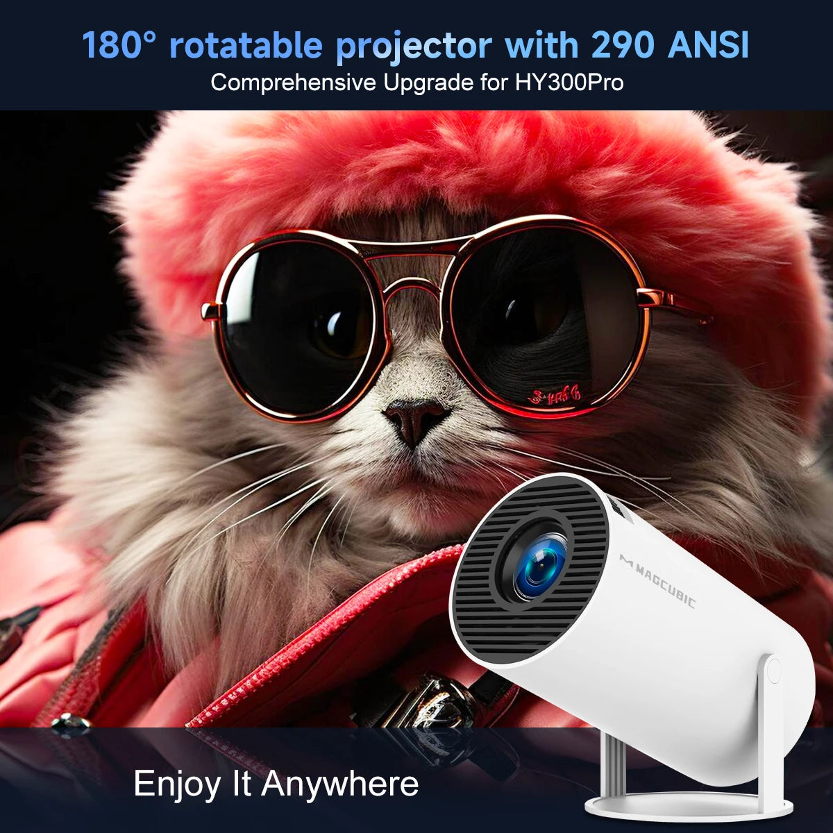 MAGCUBIC HY300 Pro Smart Mini Projector